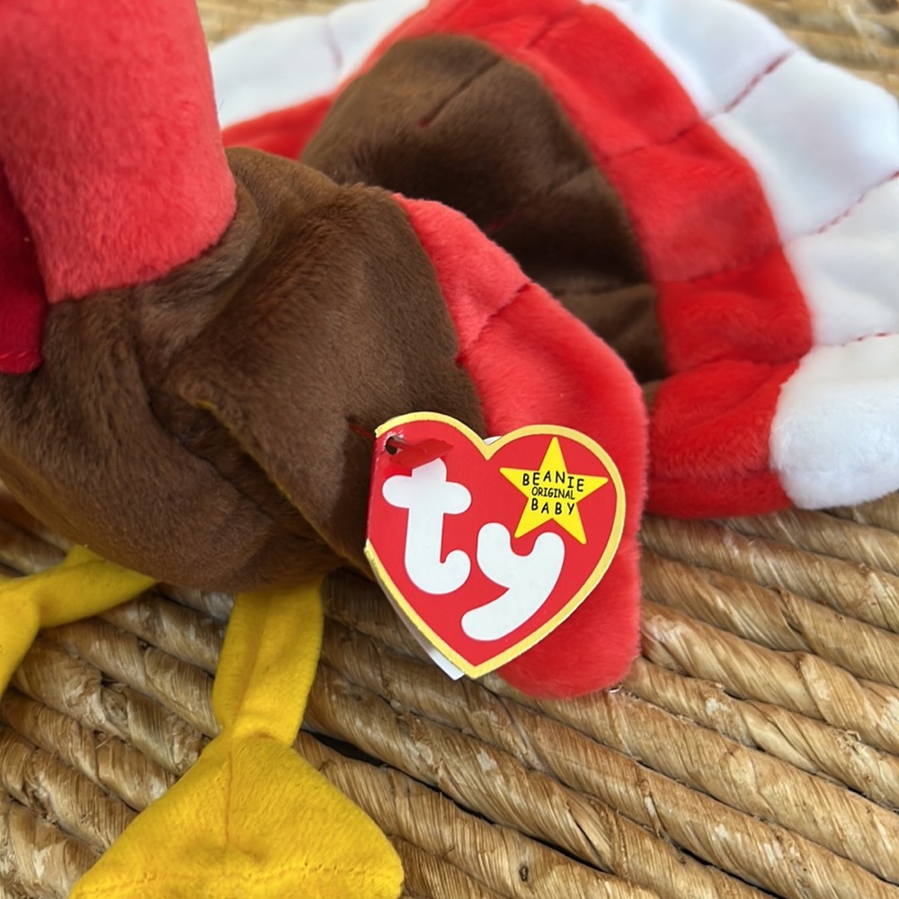 🦃 TY Beanie Baby "Original" GOBBLES the Turkey. Rare / Retired. Vintage. NWT. - Picture 3 of 8
